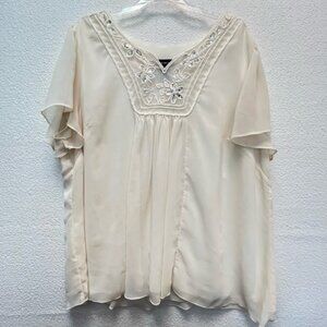 Lane Bryant Womens Chiffon Layered Top, Plus Size 22/24